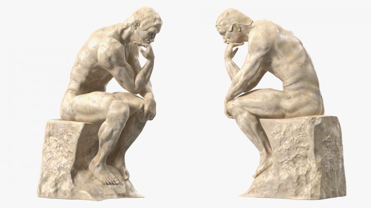 3D model The Thinker Statue Marble