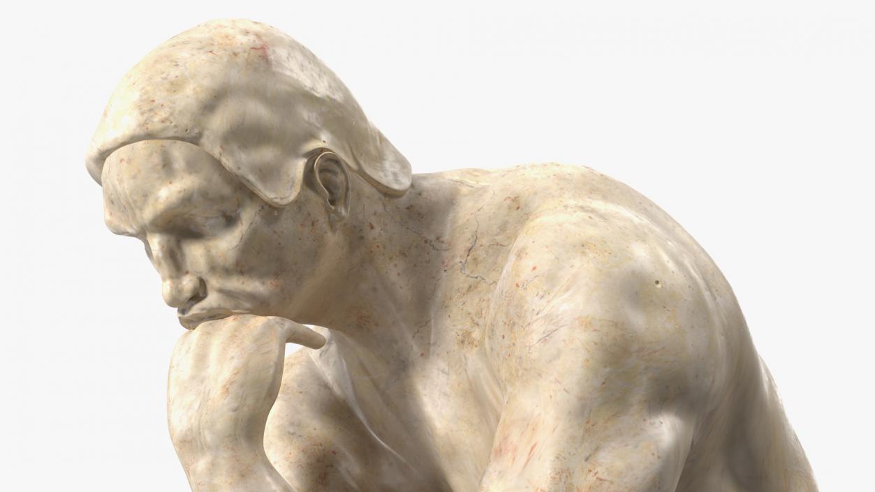 3D model The Thinker Statue Marble