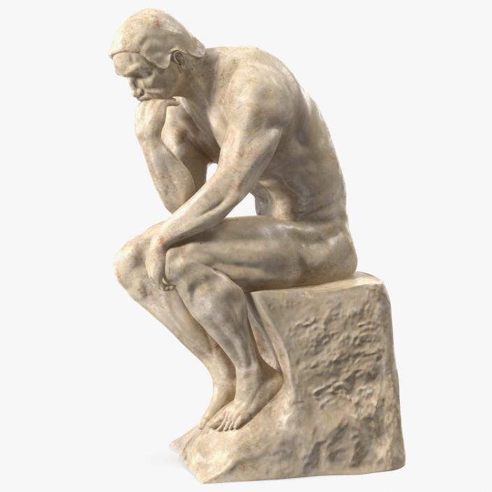 3D model The Thinker Statue Marble