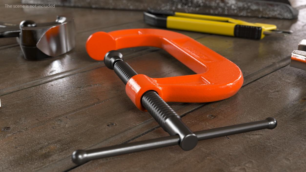 3D Forged Orange C-Clamp