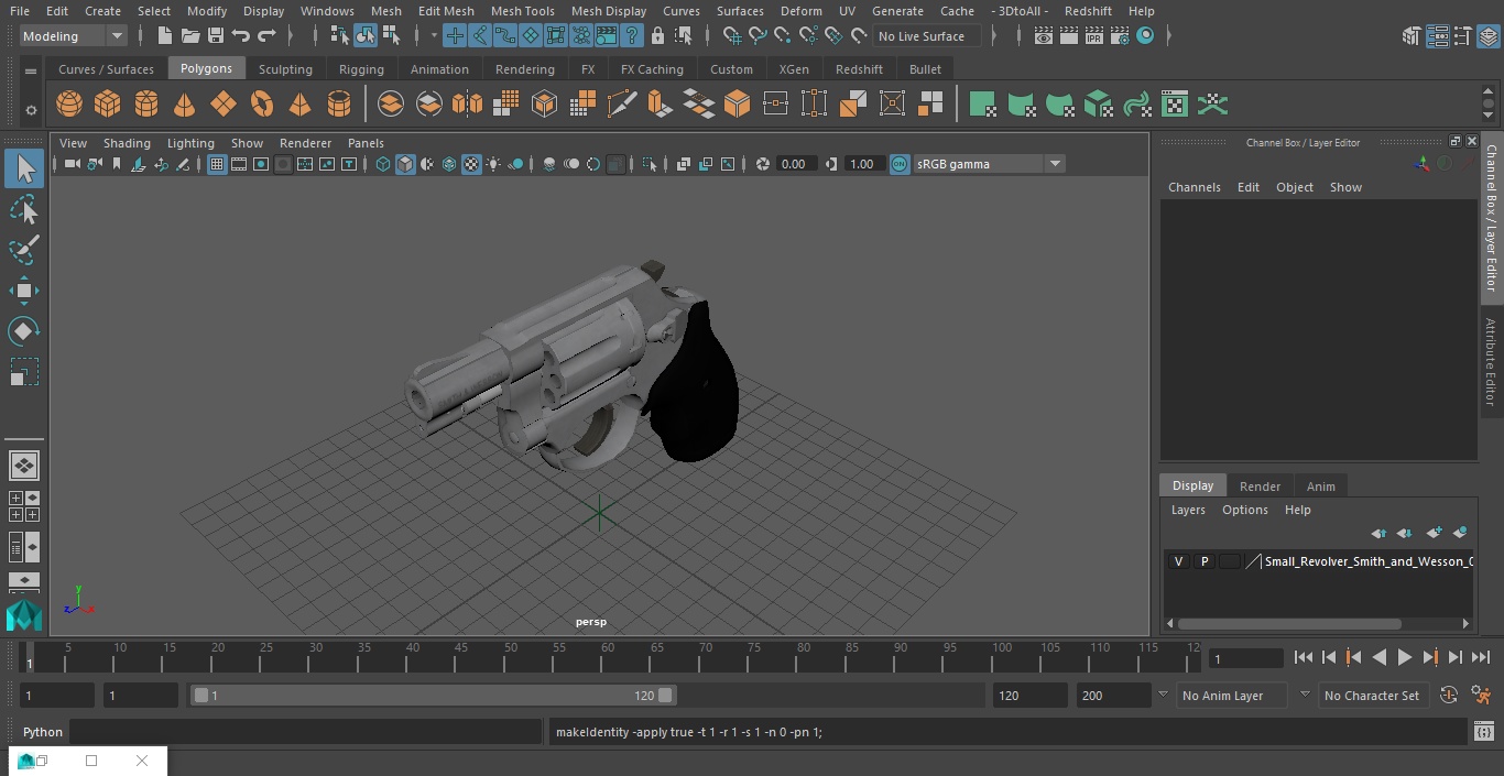 3D Small Revolver Smith and Wesson