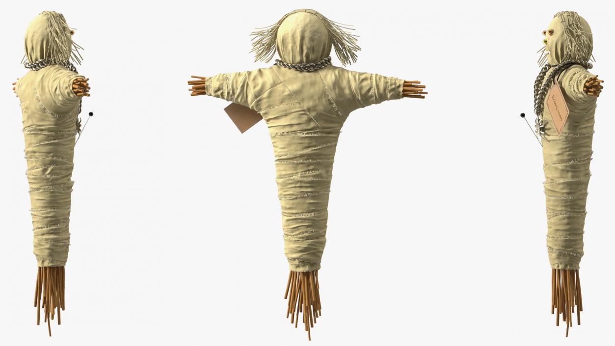 Traditional Voodoo Doll White 3D model