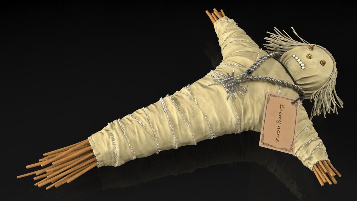 Traditional Voodoo Doll White 3D model