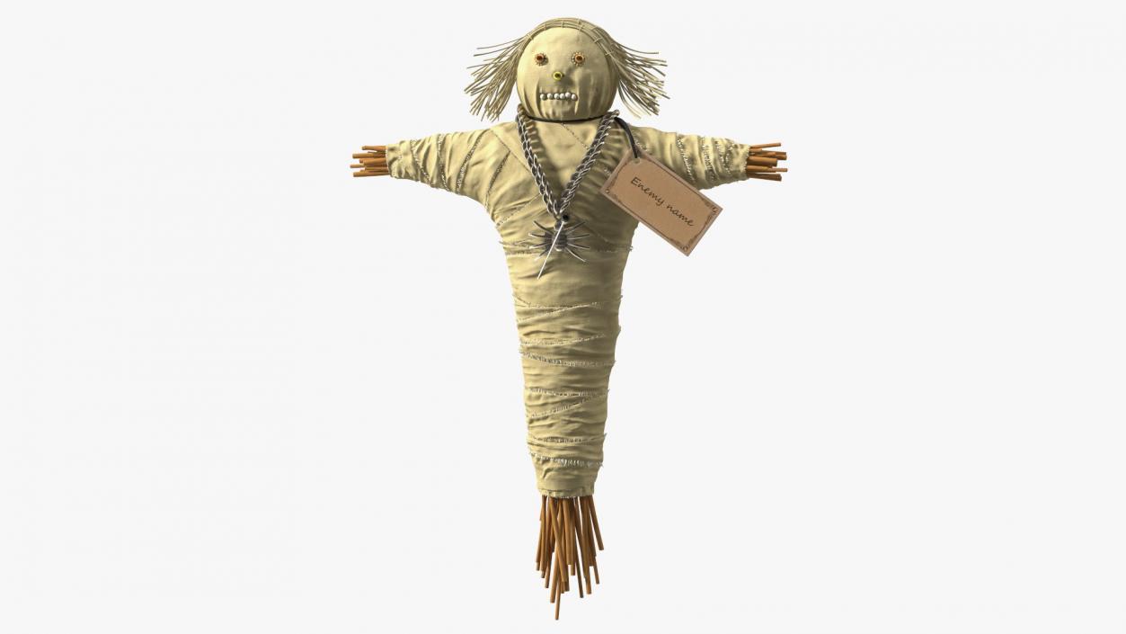 Traditional Voodoo Doll White 3D model