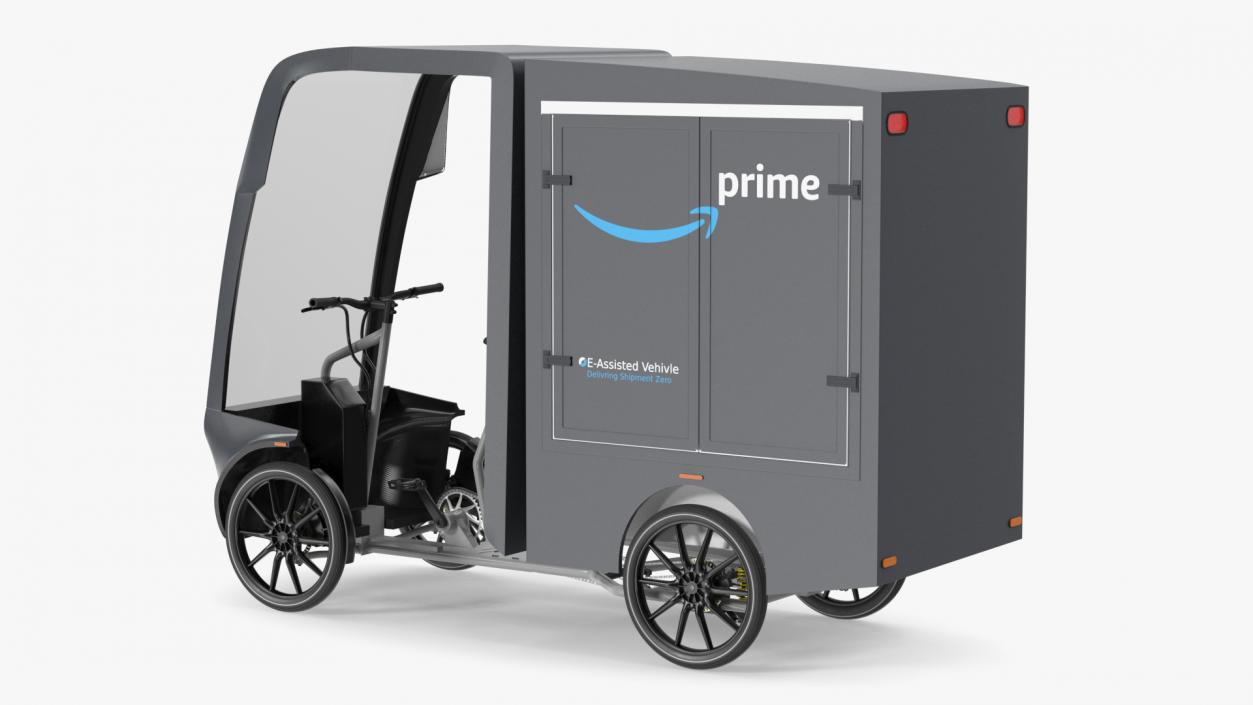 EAV Cargo Delivery Bike Amazon Rigged 3D