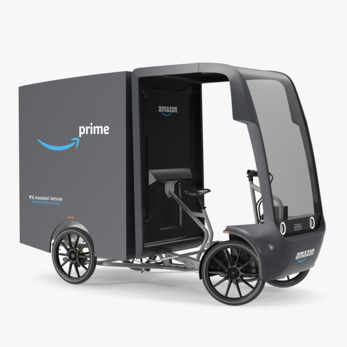 EAV Cargo Delivery Bike Amazon Rigged 3D