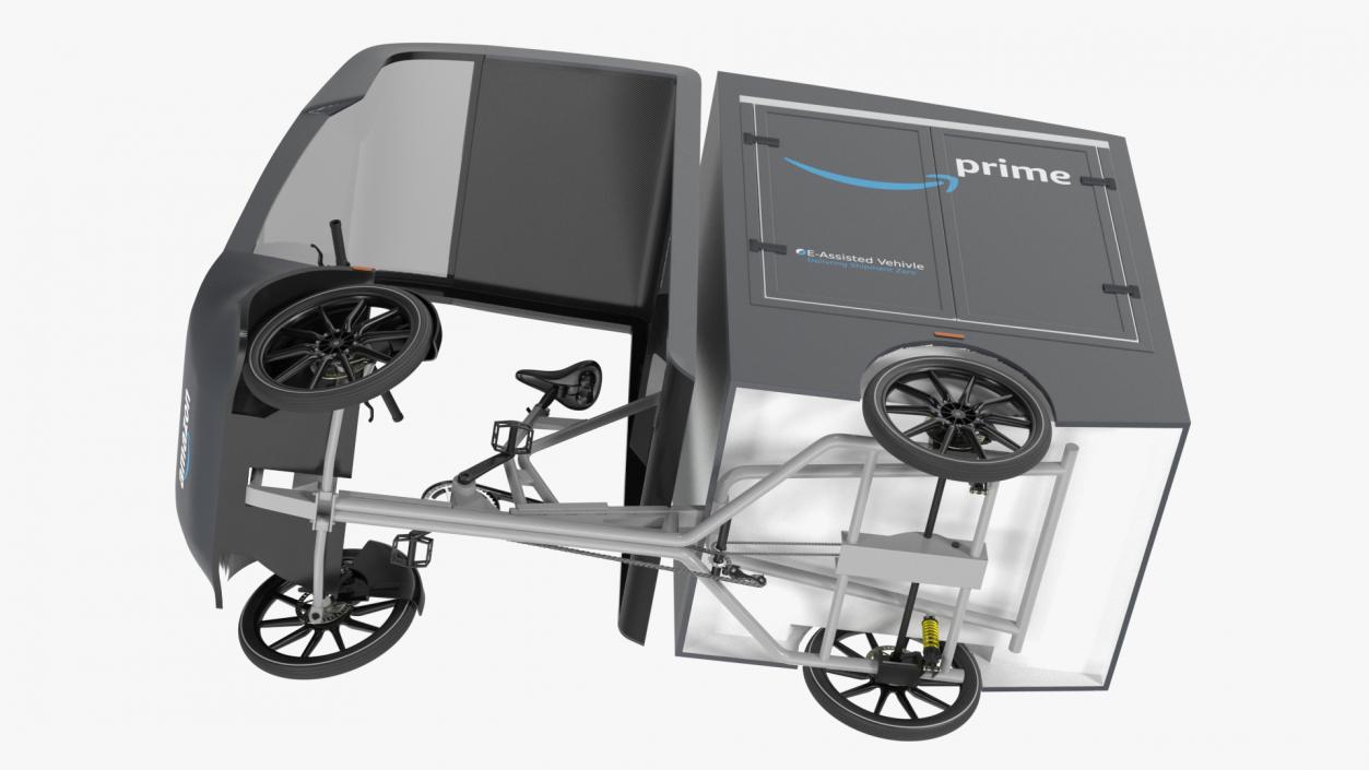 EAV Cargo Delivery Bike Amazon Rigged 3D