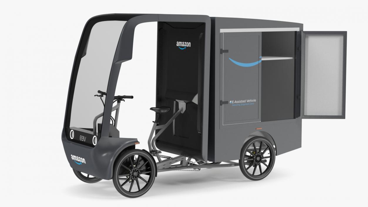 EAV Cargo Delivery Bike Amazon Rigged 3D