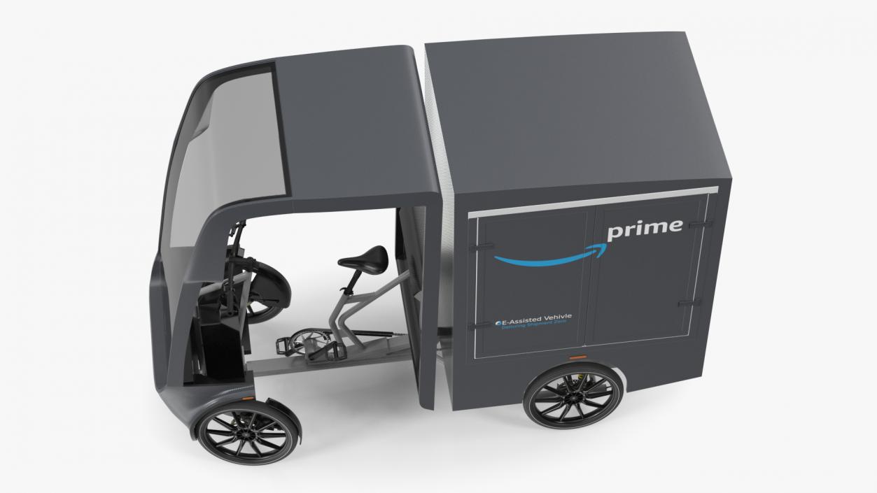 EAV Cargo Delivery Bike Amazon Rigged 3D