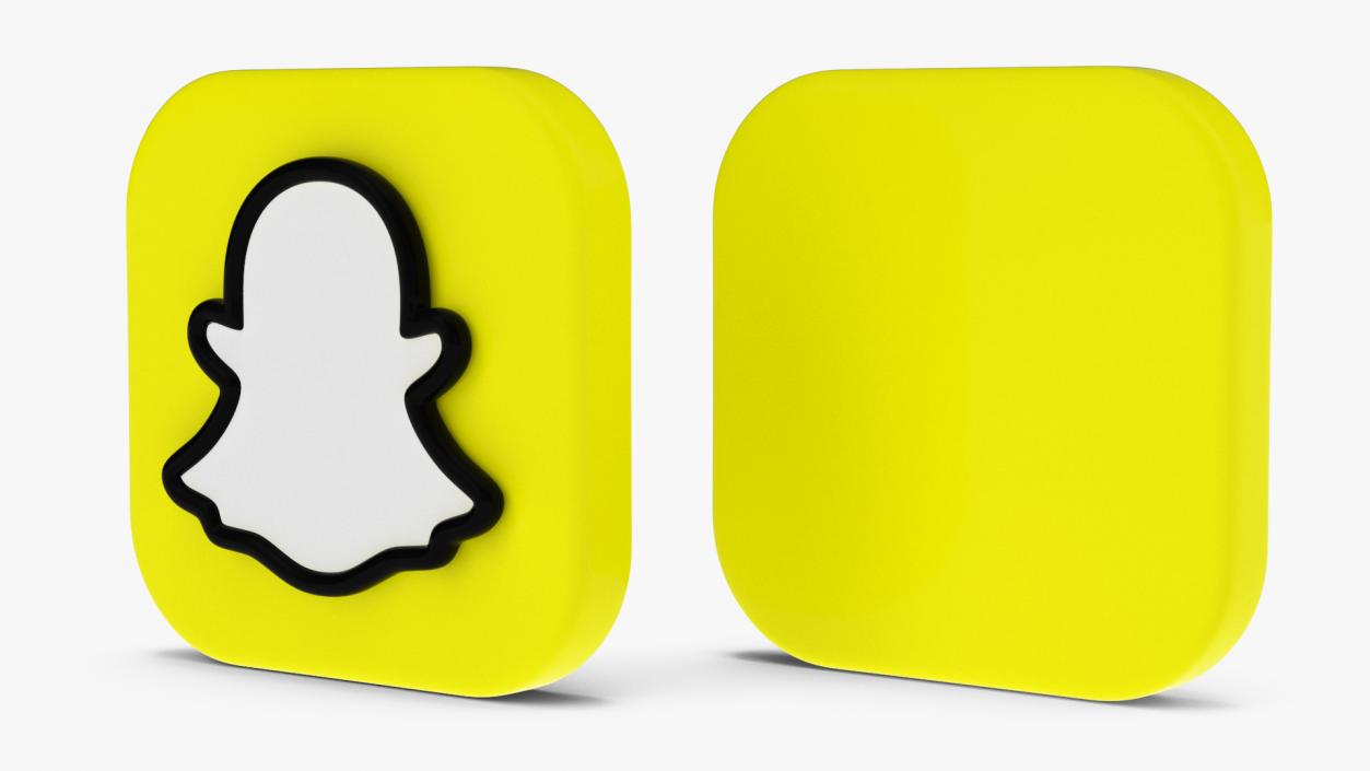 3D Snapchat Social Media Icon 2 model