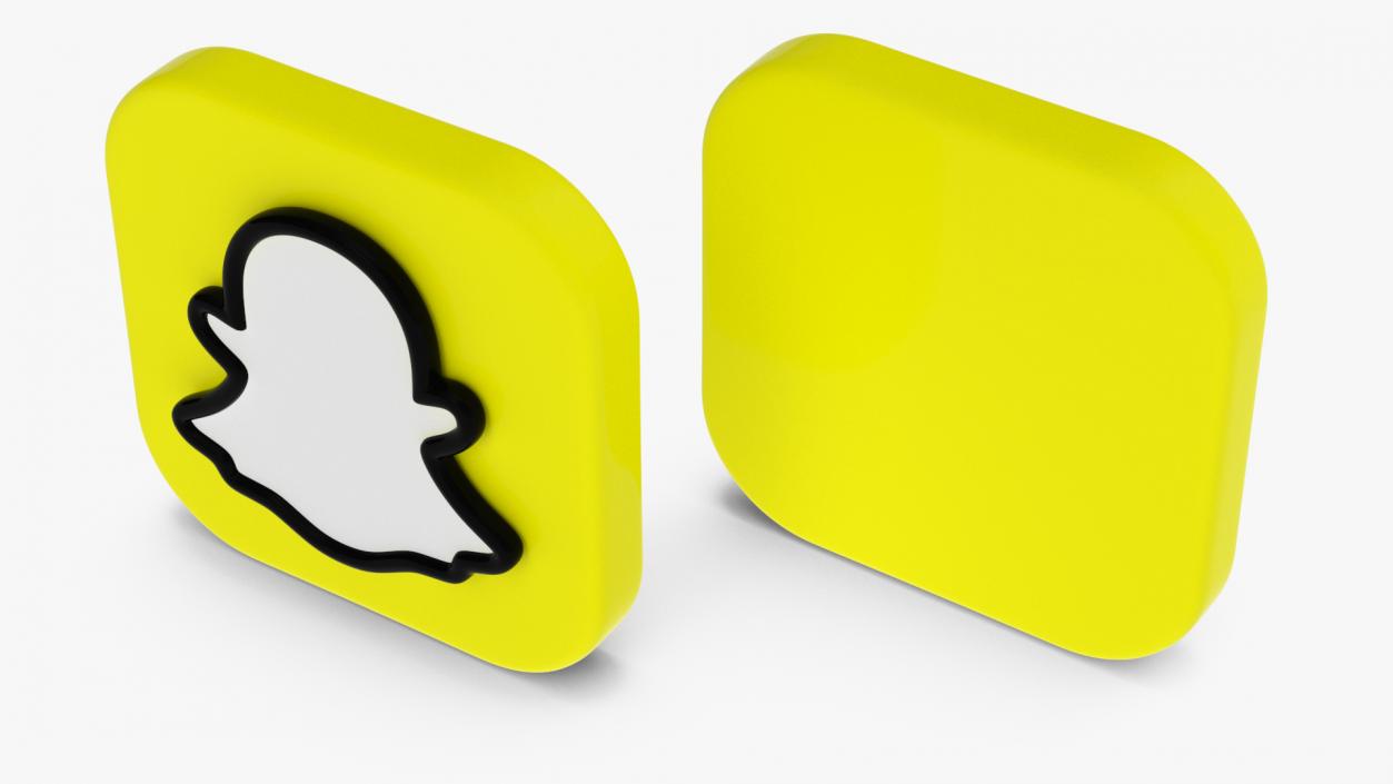 3D Snapchat Social Media Icon 2 model