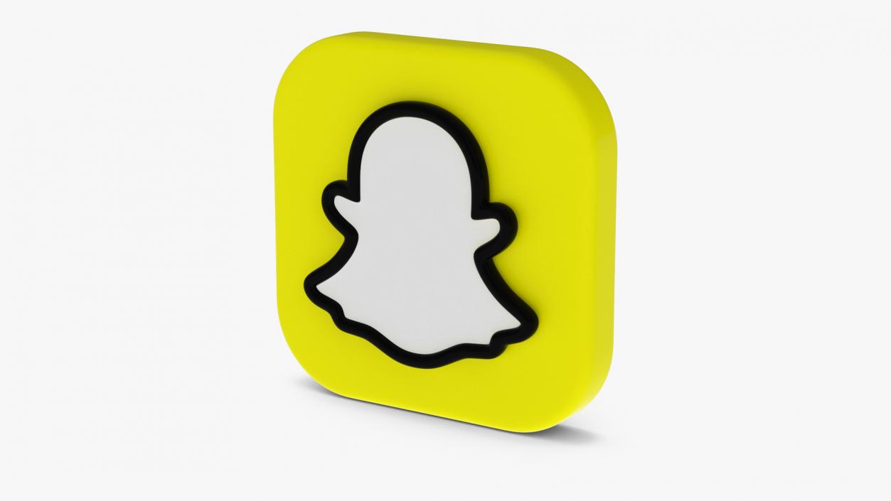 3D Snapchat Social Media Icon 2 model