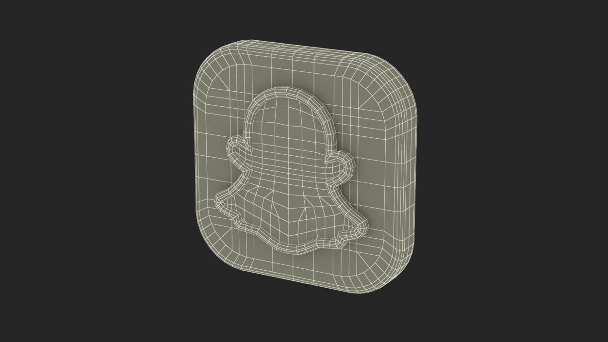 3D Snapchat Social Media Icon 2 model