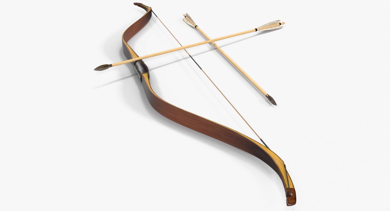 3D Antique Bow and Letaher Quiver 3D Models Collection