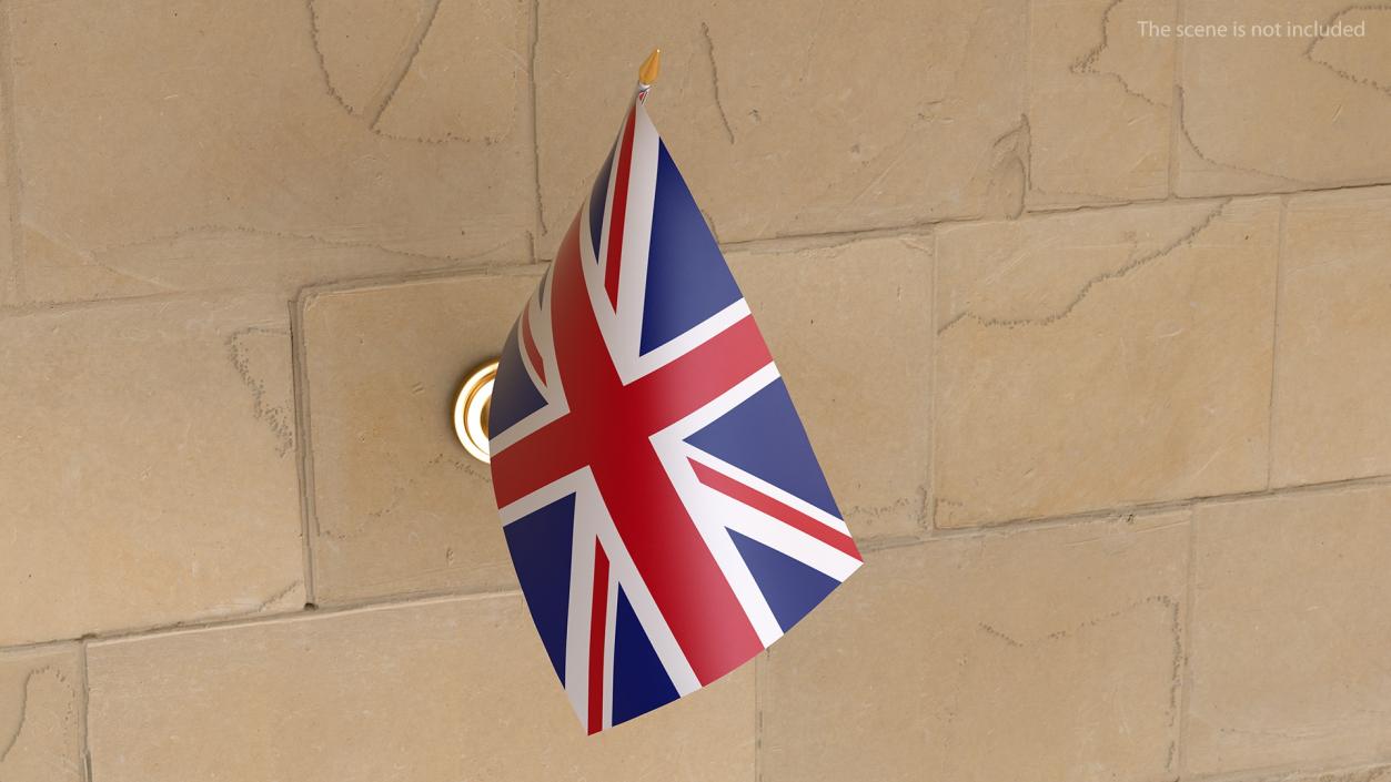 Wall Flag United Kingdom 3D model