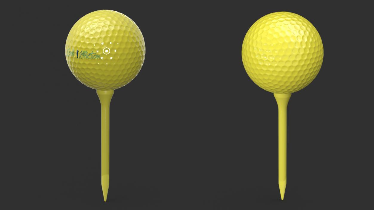 3D Golf Ball on Tee