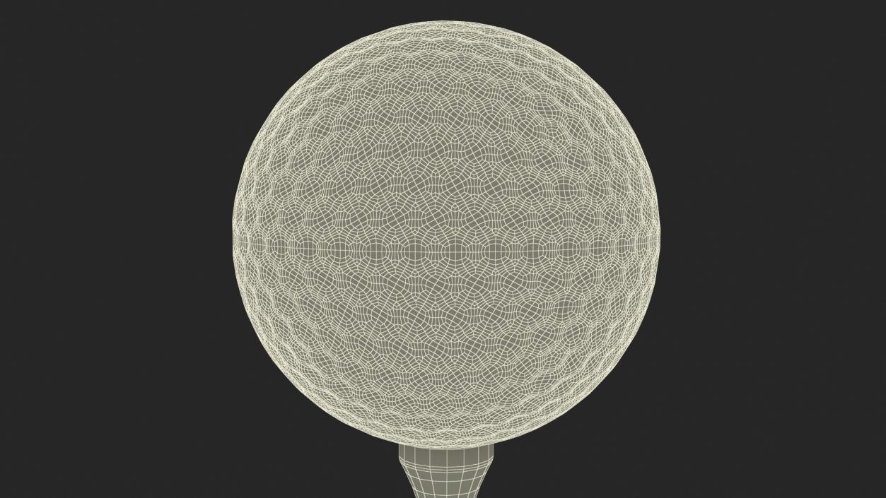 3D Golf Ball on Tee