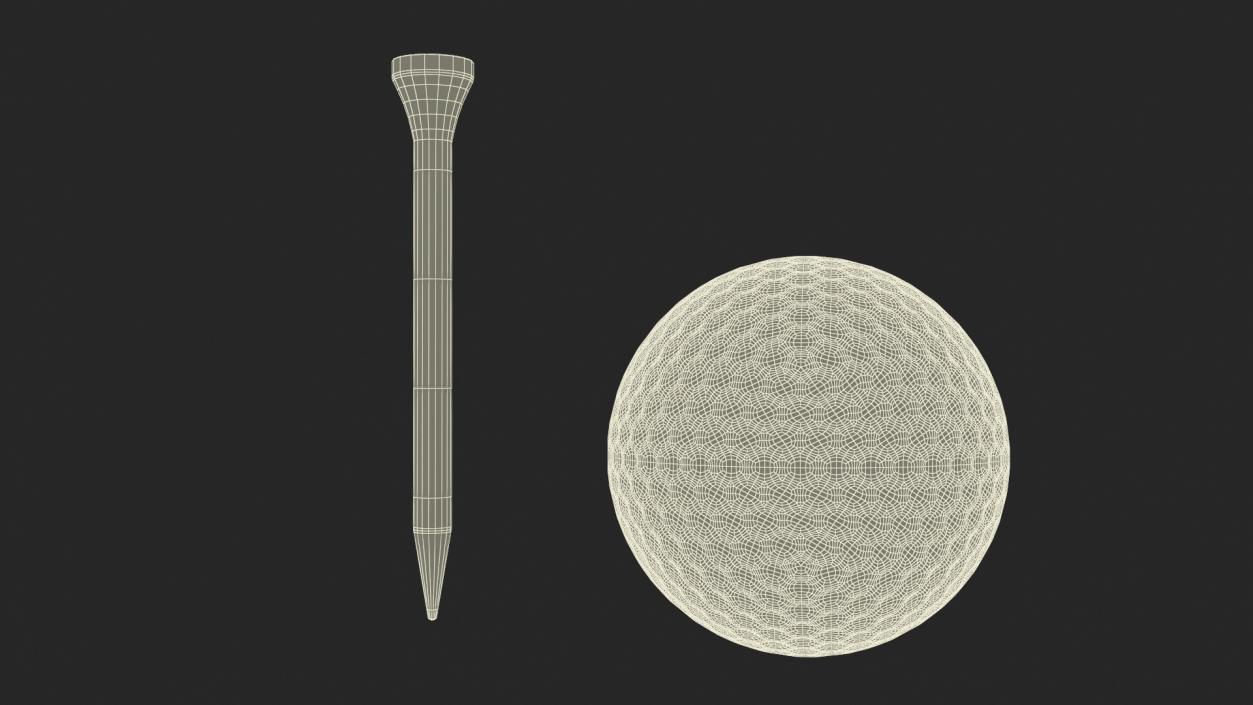 3D Golf Ball on Tee