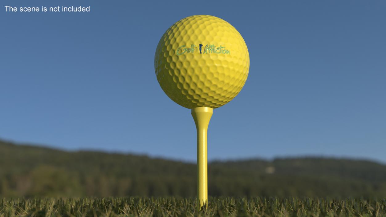 3D Golf Ball on Tee