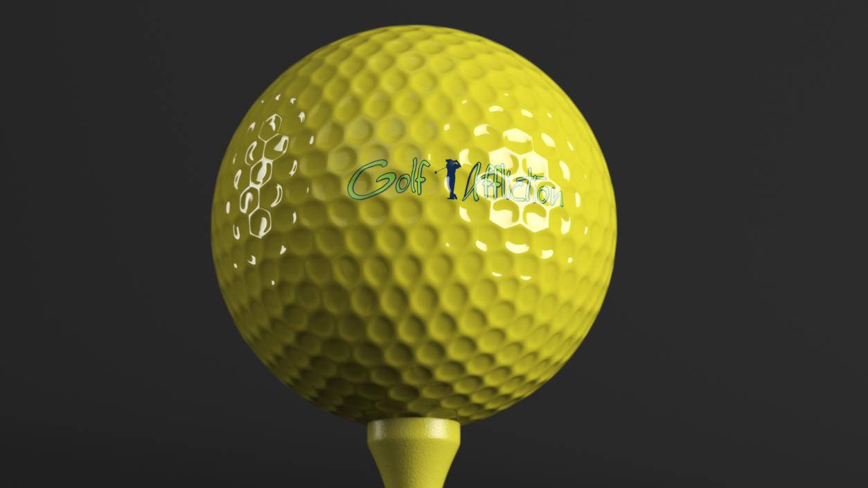 3D Golf Ball on Tee