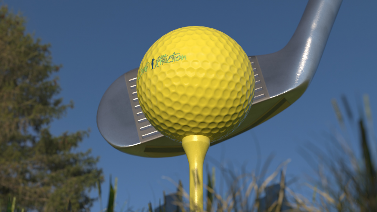 3D Golf Ball on Tee