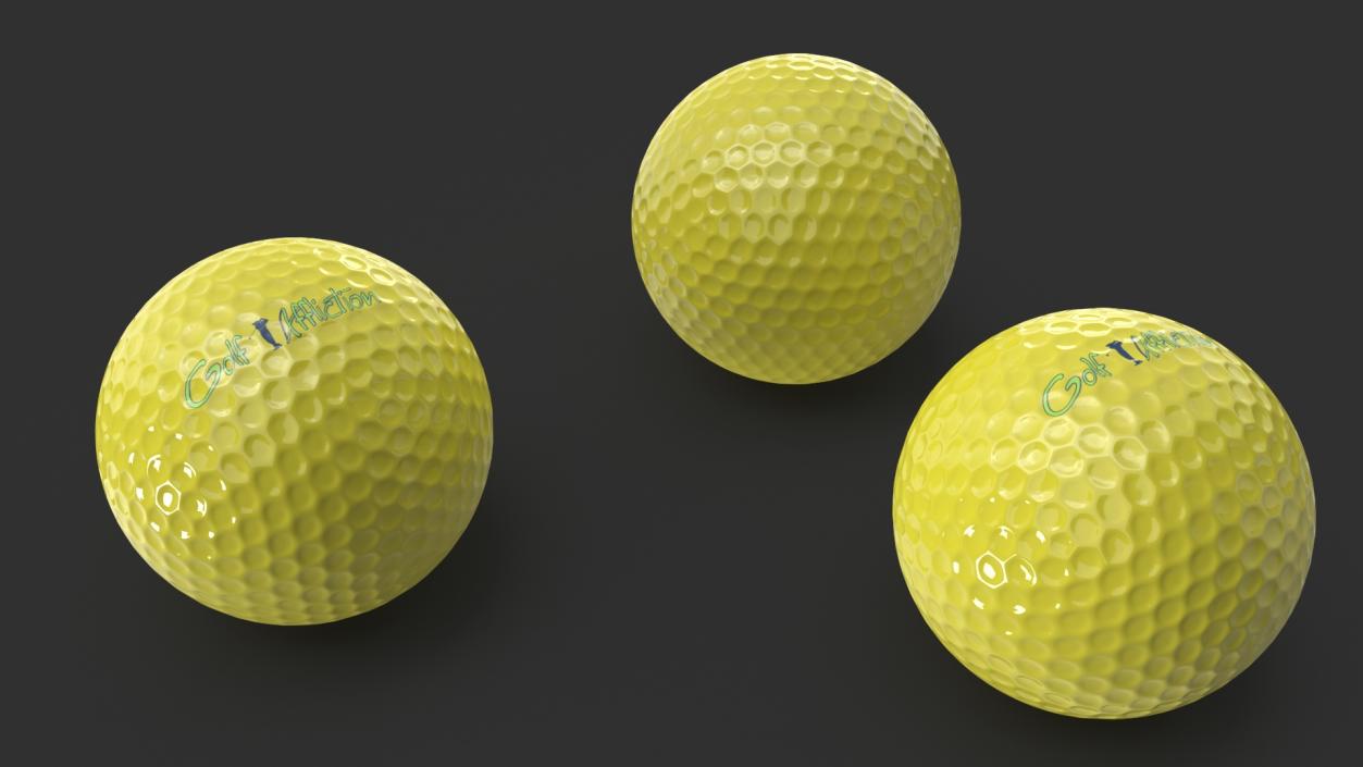 3D Golf Ball on Tee