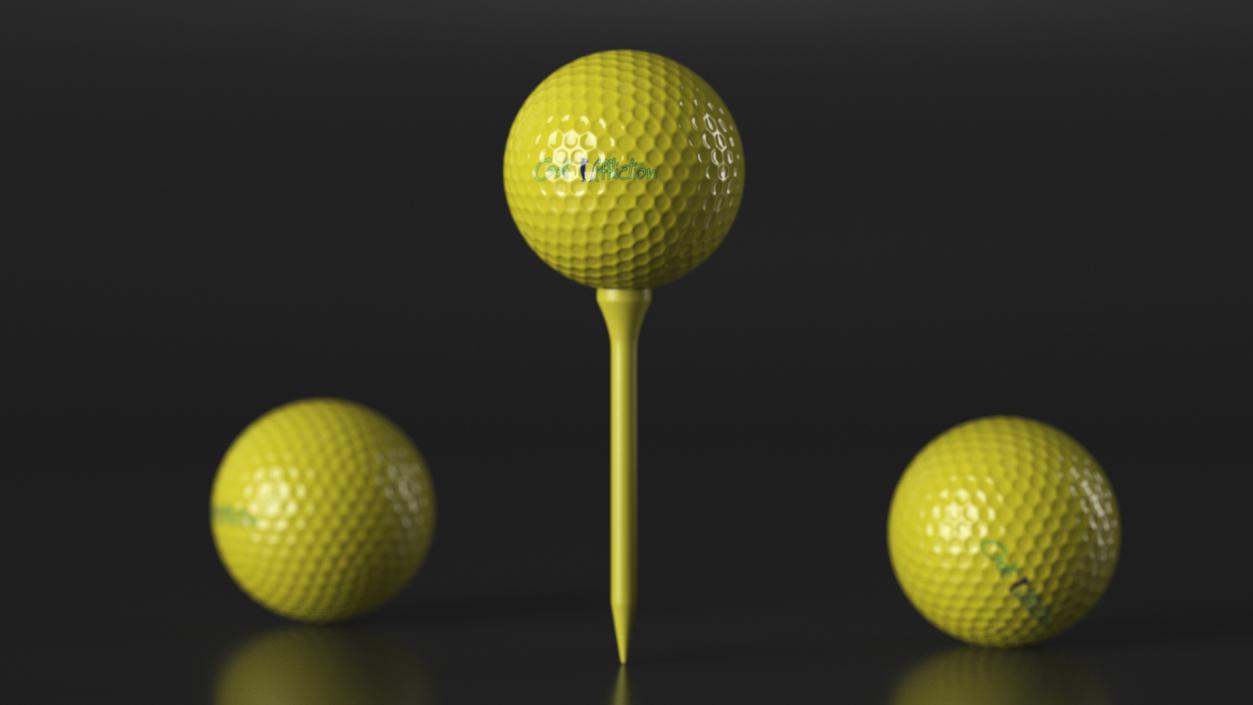 3D Golf Ball on Tee