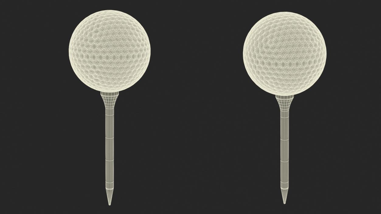 3D Golf Ball on Tee