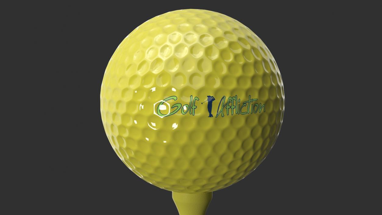 3D Golf Ball on Tee