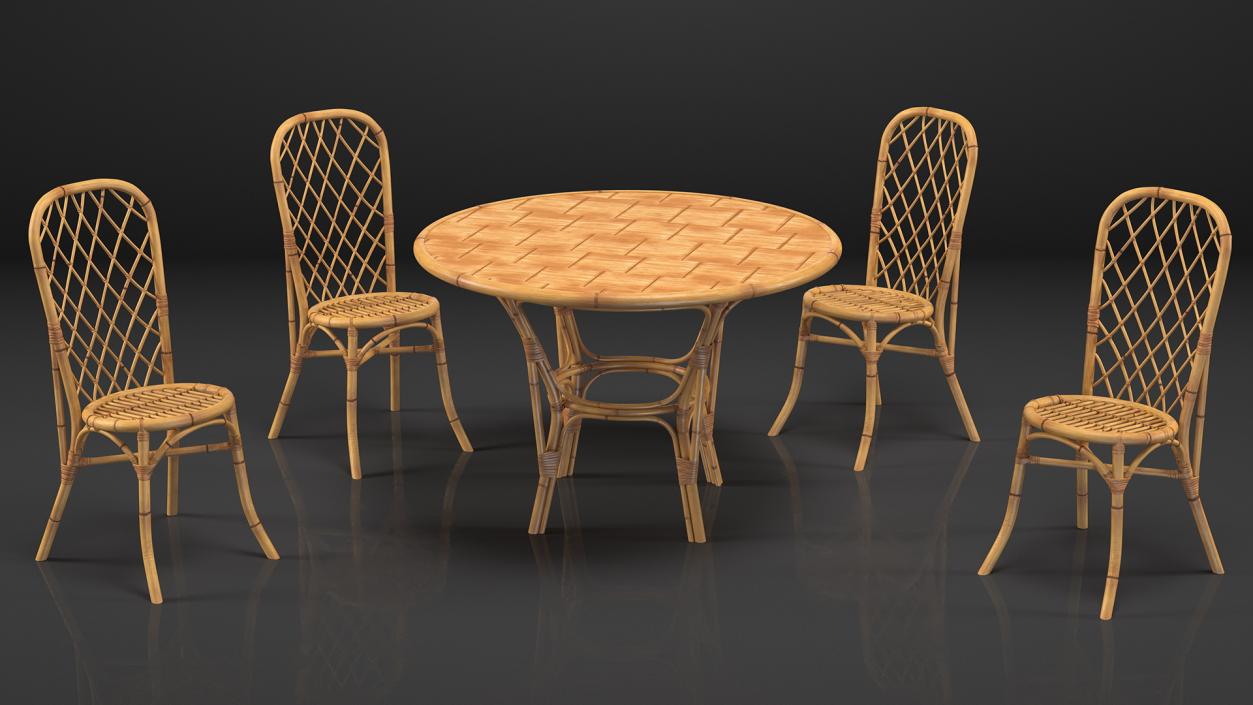 3D Bamboo Furniture  Collection model