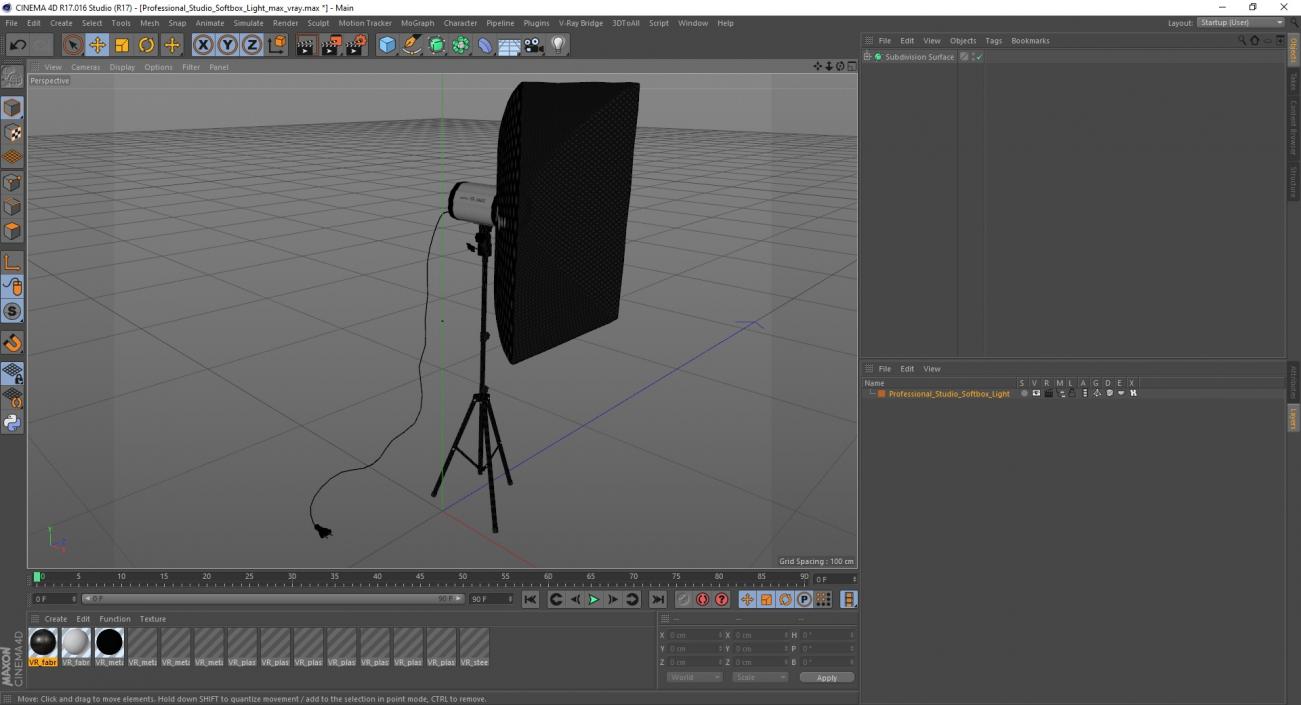 3D Professional Studio Softbox Light model