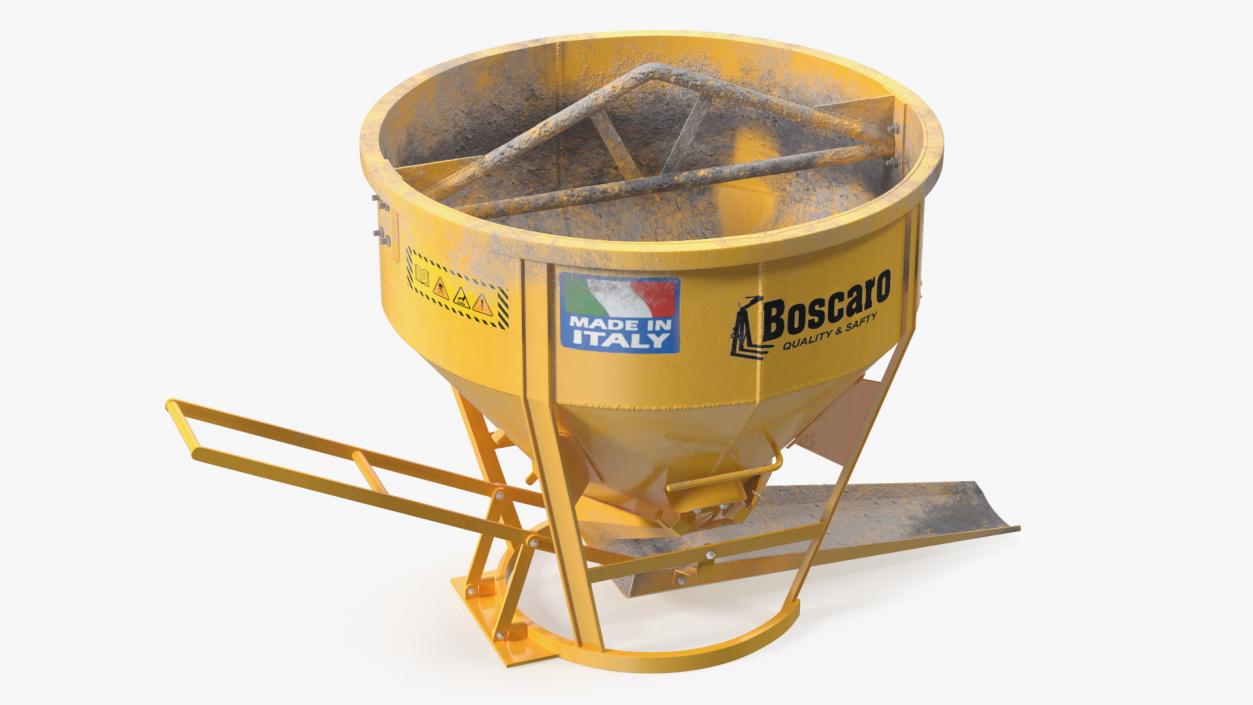 3D Empty Used Concrete Bucket