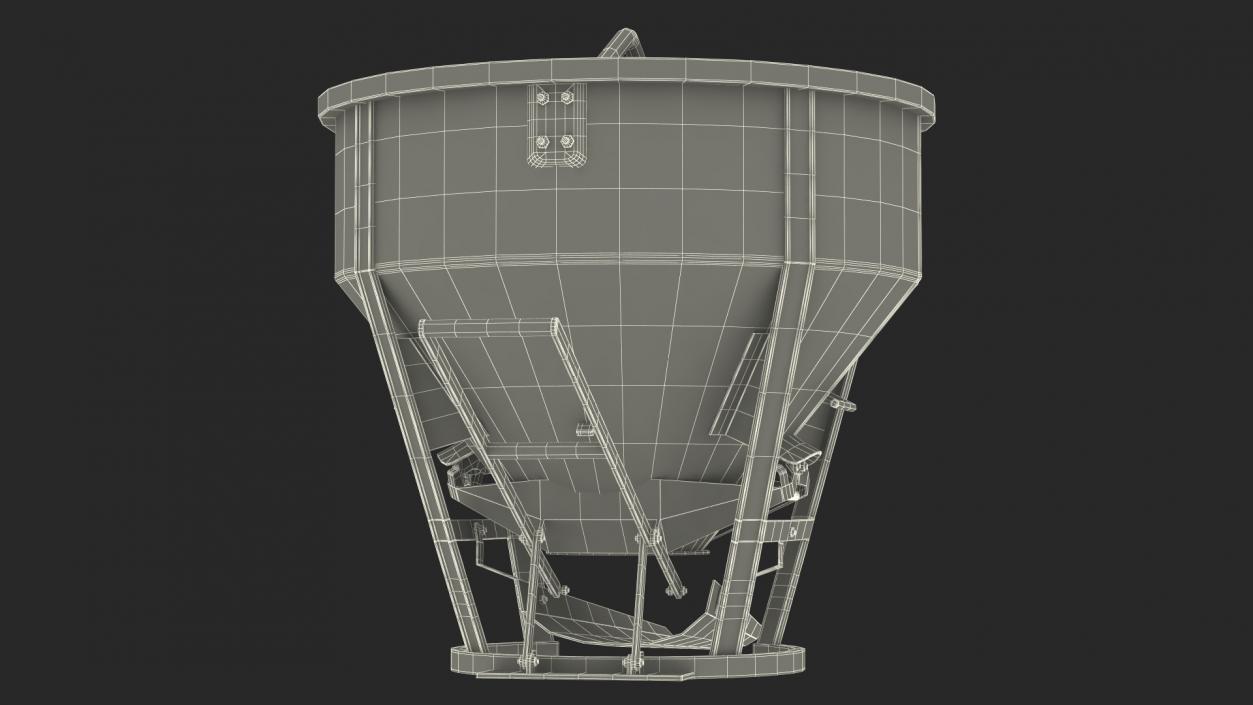 3D Empty Used Concrete Bucket