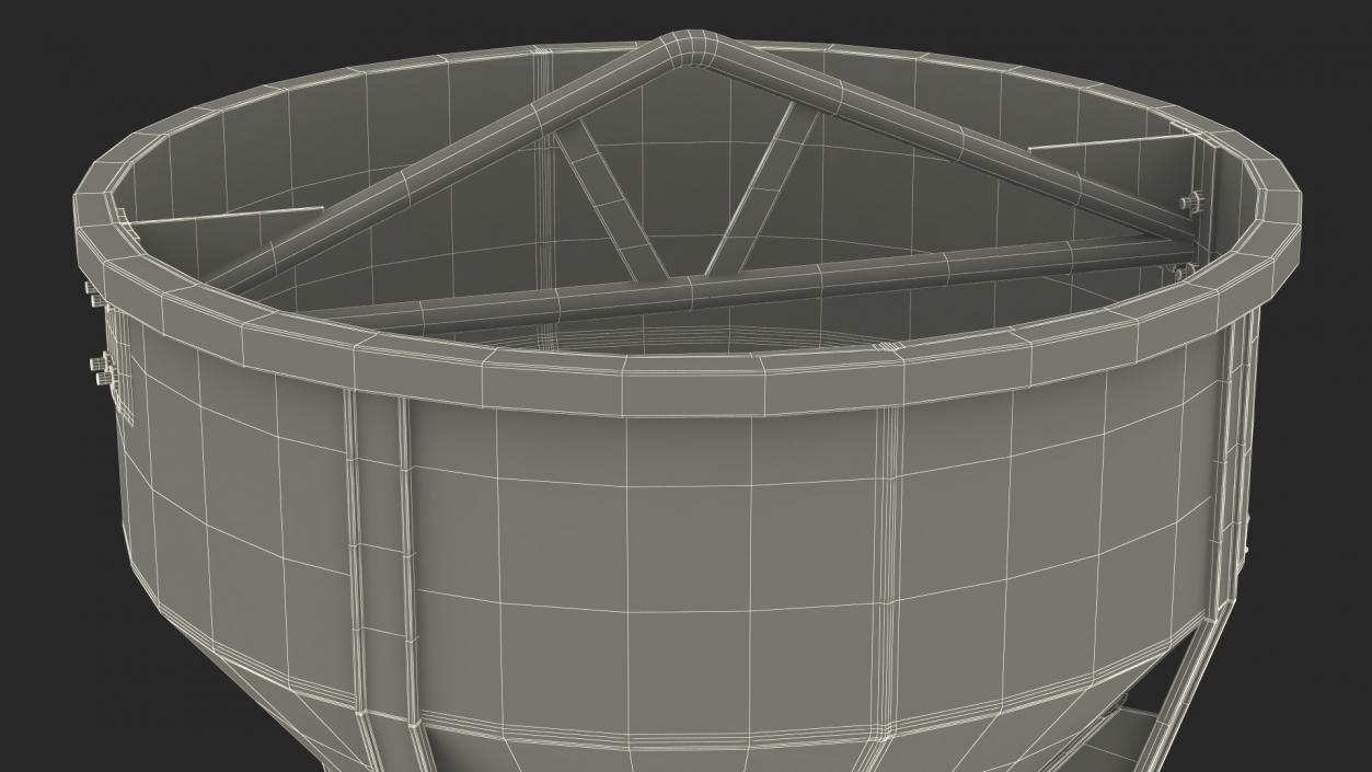 3D Empty Used Concrete Bucket