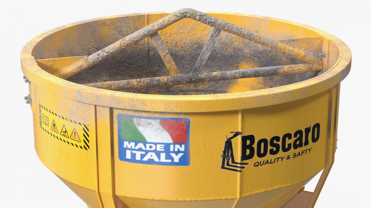 3D Empty Used Concrete Bucket