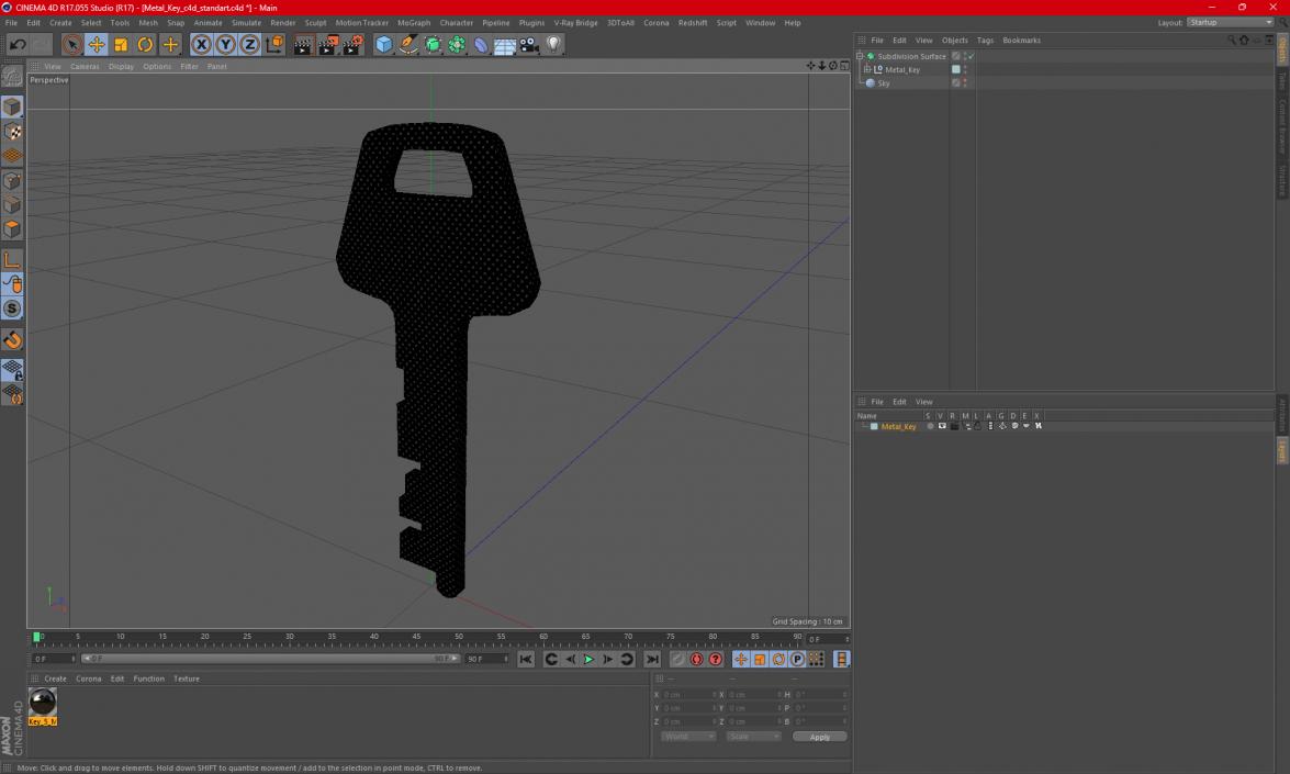 Metal Key 3D model