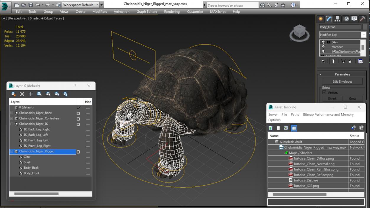 Chelonoidis Niger Rigged 3D model