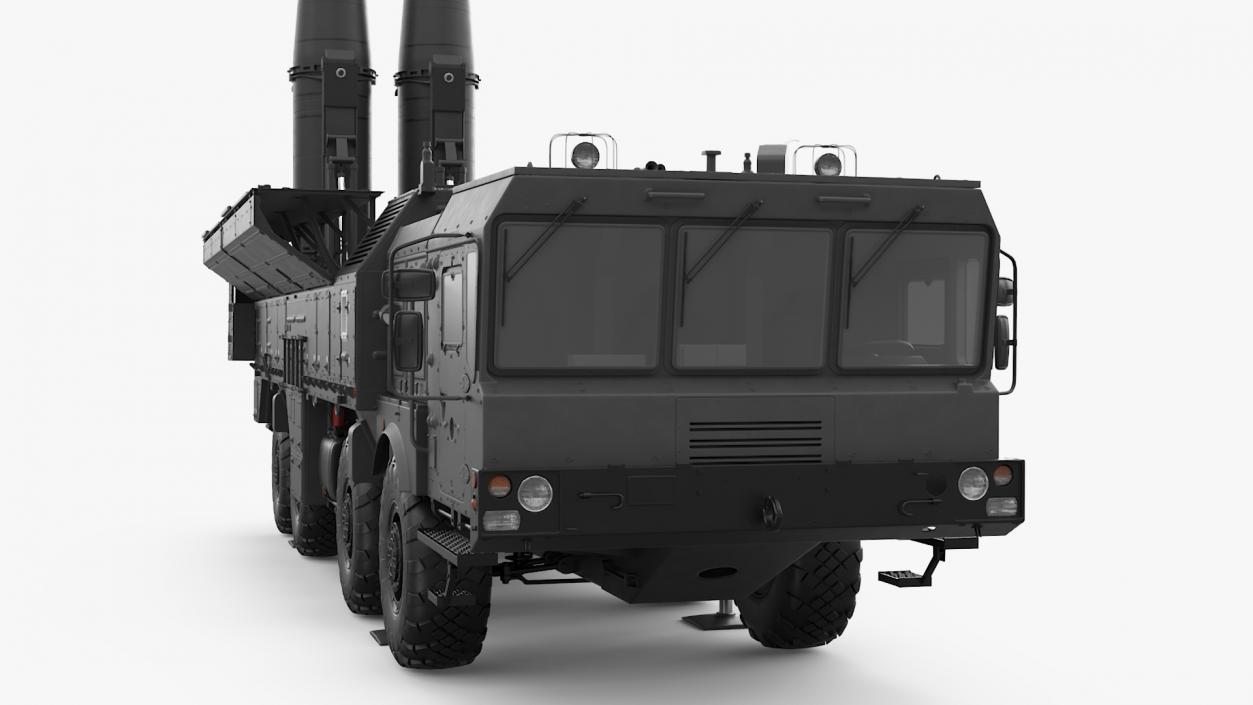 3D Military Missile Tactical Truck in Combat Readiness