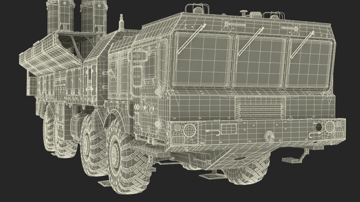 3D Military Missile Tactical Truck in Combat Readiness