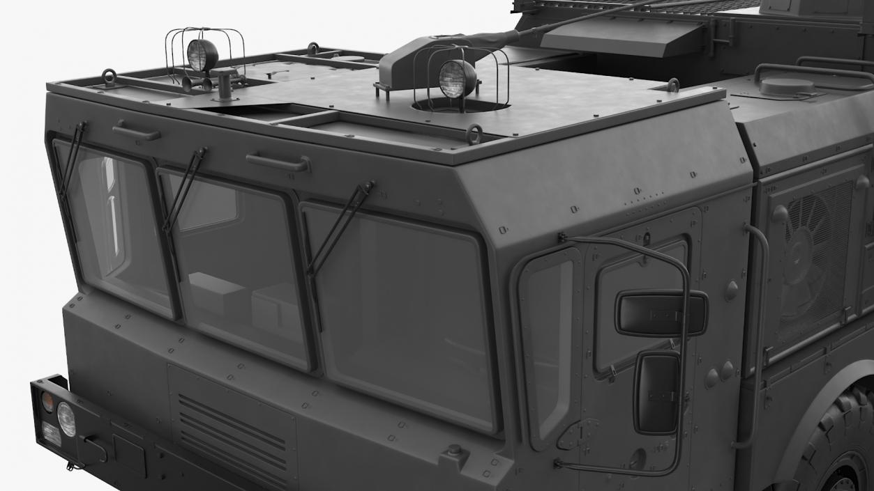 3D Military Missile Tactical Truck in Combat Readiness