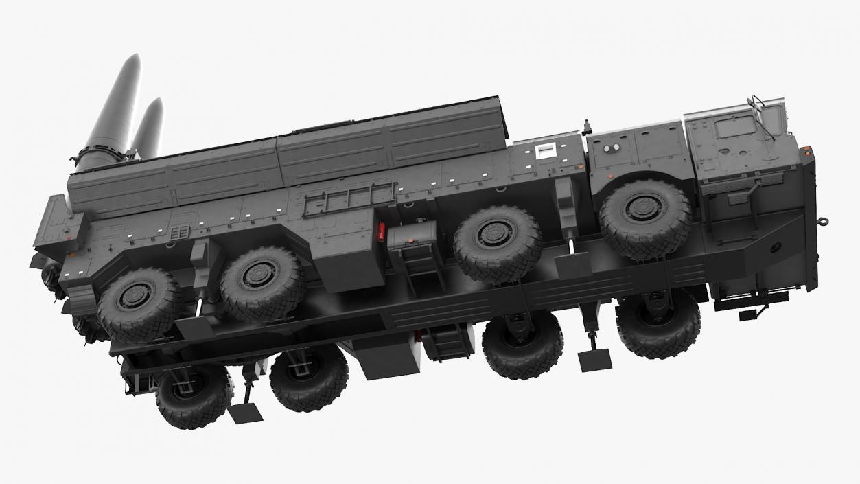 3D Military Missile Tactical Truck in Combat Readiness