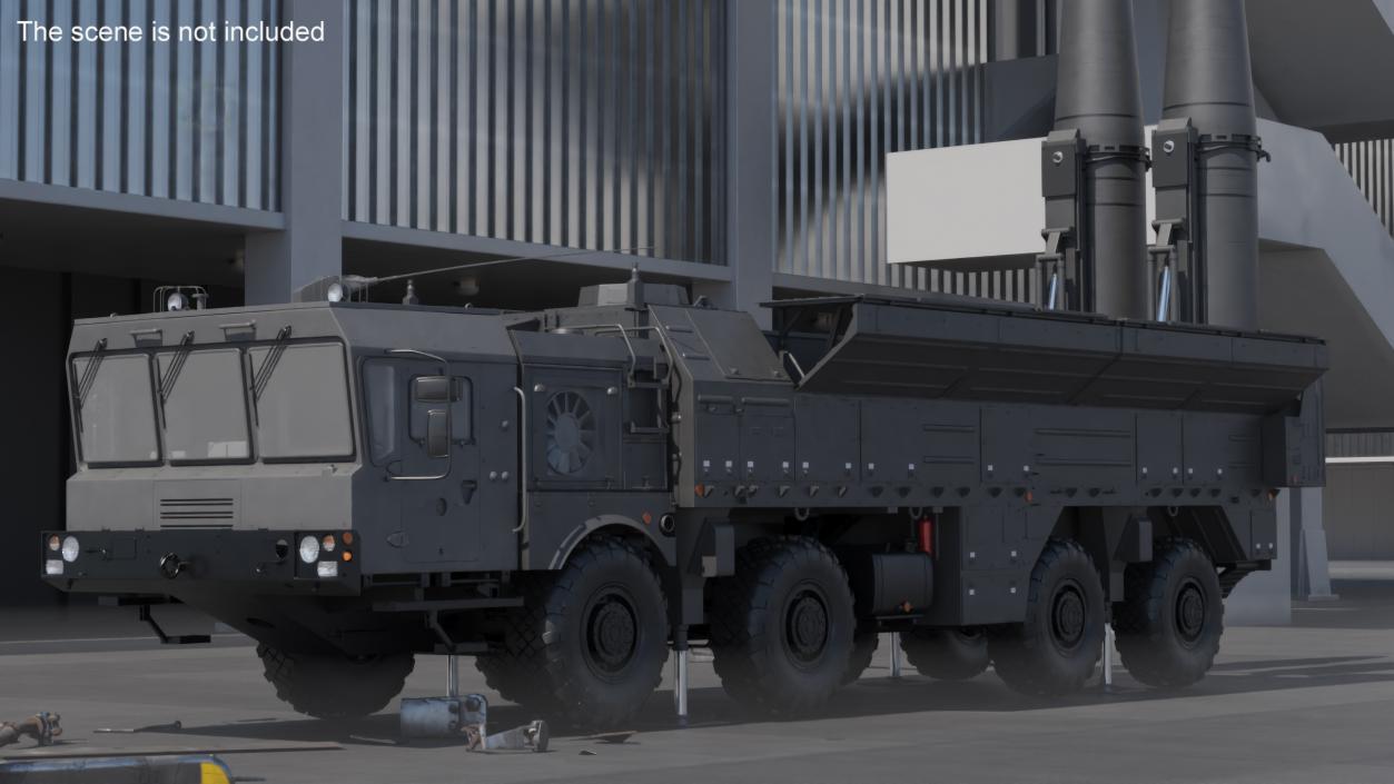 3D Military Missile Tactical Truck in Combat Readiness