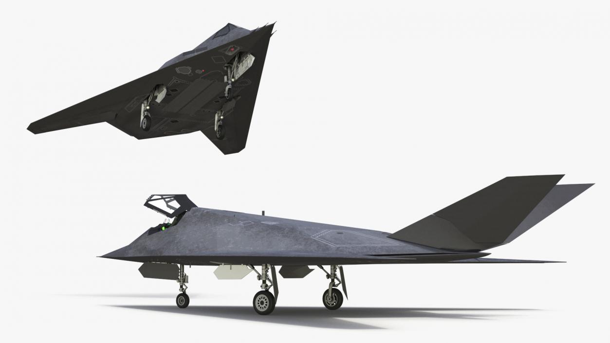 Combat Aircraft Stealth with Pilot 3D model