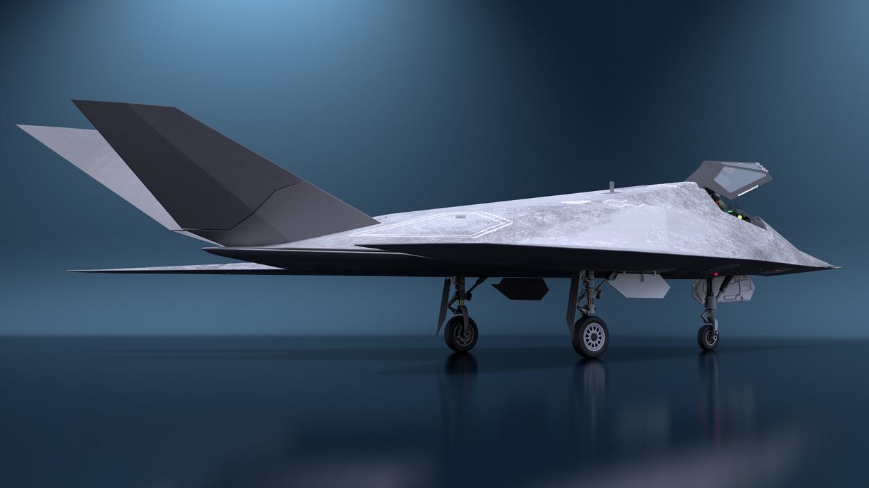 Combat Aircraft Stealth with Pilot 3D model