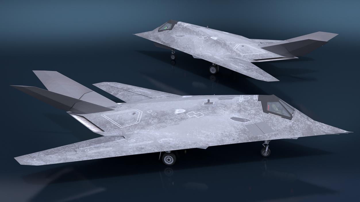 Combat Aircraft Stealth with Pilot 3D model