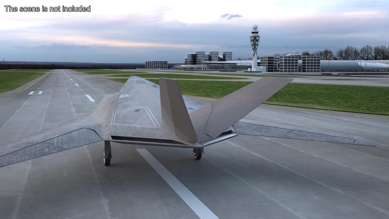 Combat Aircraft Stealth with Pilot 3D model