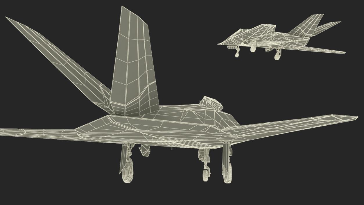 Combat Aircraft Stealth with Pilot 3D model