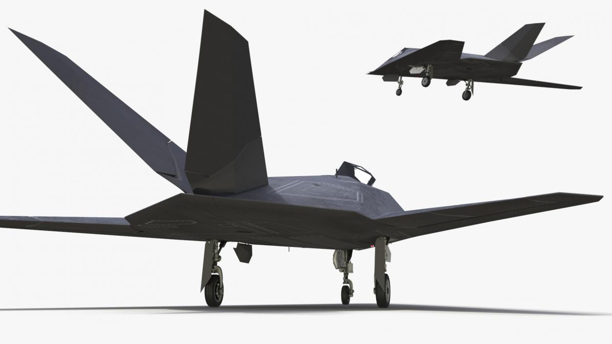 Combat Aircraft Stealth with Pilot 3D model