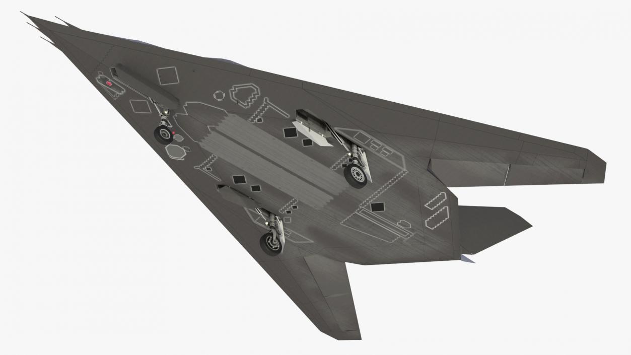 Combat Aircraft Stealth with Pilot 3D model