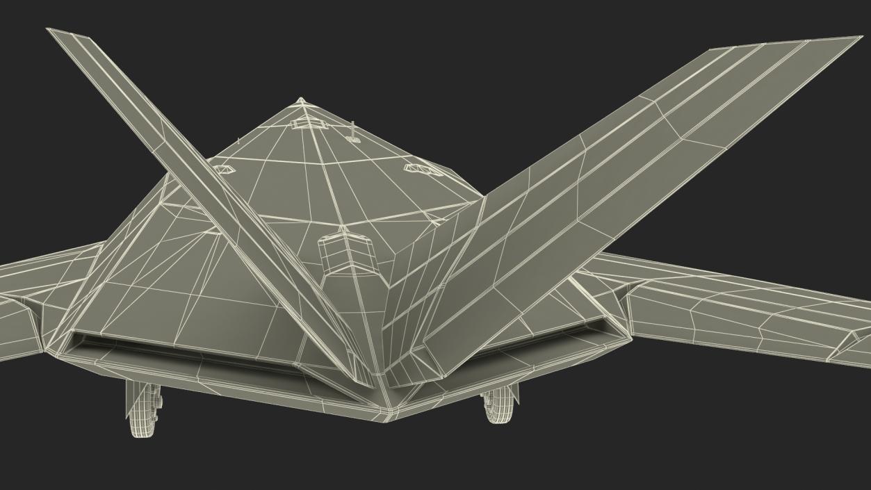 Combat Aircraft Stealth with Pilot 3D model